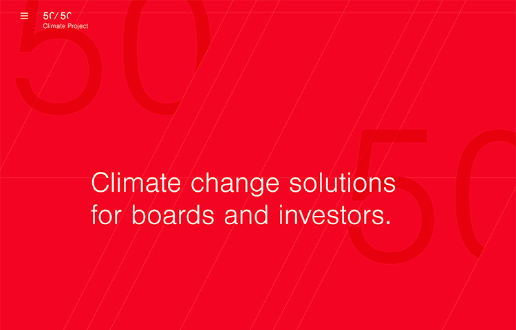 5050 design studio website interface