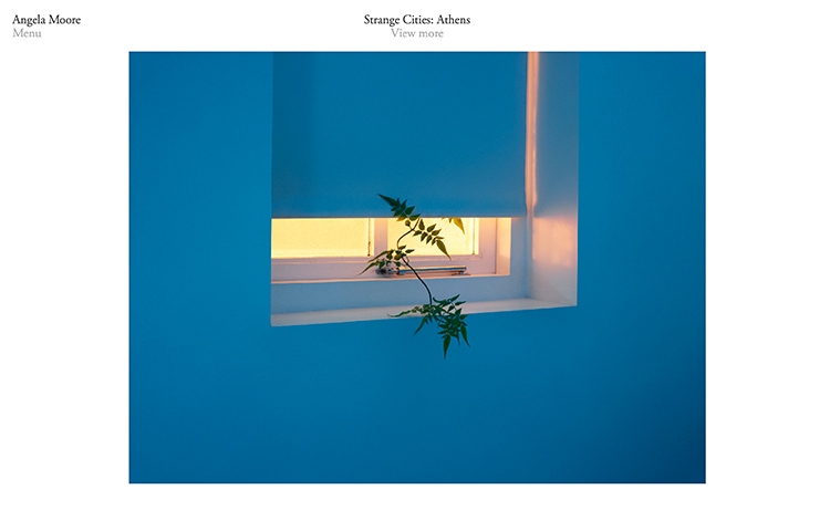 Angela portfolio website design showcase