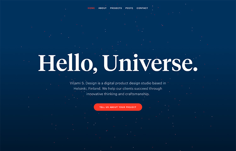 Hello portfolio website minimalist showcase