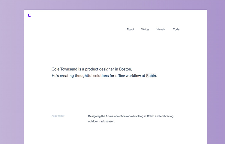 Portfolio website with clean grid layout