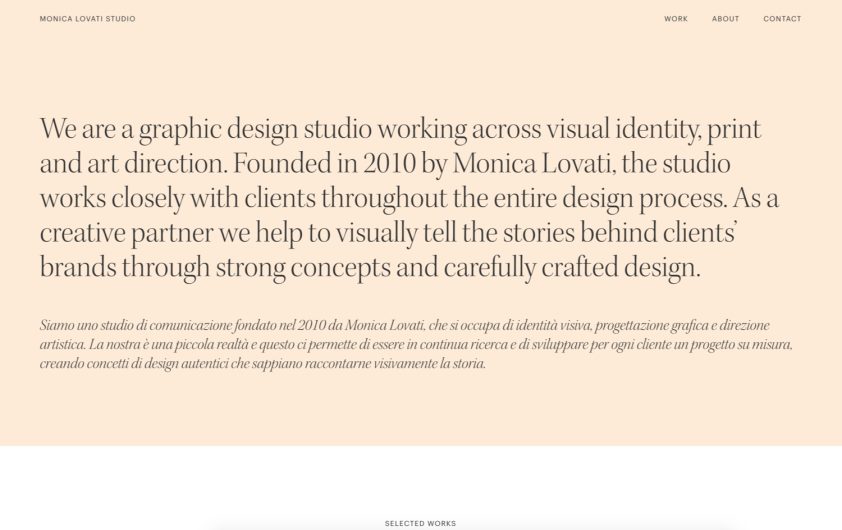 Minimalist portfolio website showcase