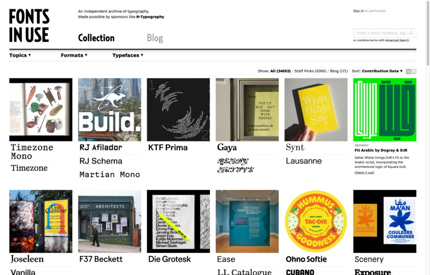 Fonts In Use