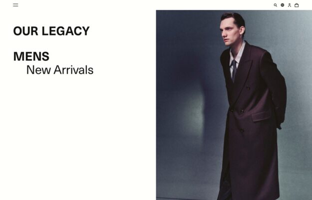 Our Legacy website on desktop, captured 2026-10-12