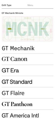 Grilli Type website on mobile, captured 2026-10-12
