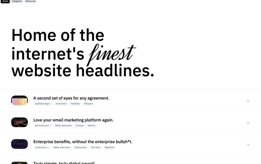 Website Headlines