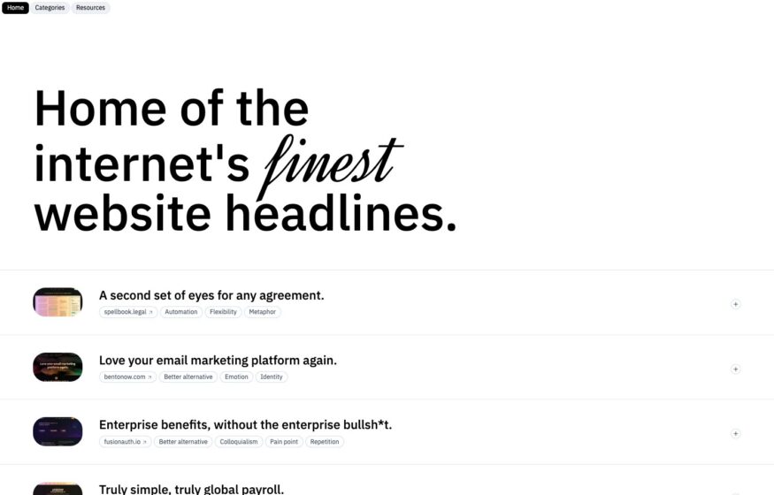 Website Headlines